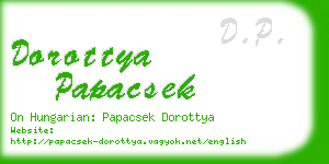 dorottya papacsek business card